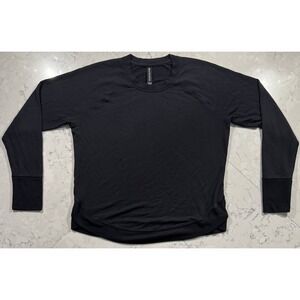 Athleta Mindset Sweatshirt Womens Medium Black Nirvana Modal Pullover 472751